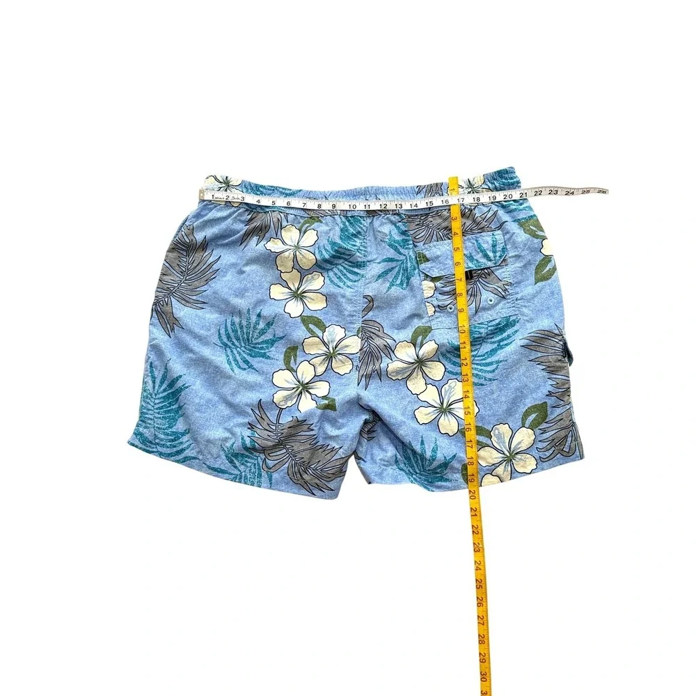 Tommy Bahama Relax Mens XXL Blue Hibiscus Floral‎ Palm Swim Trunks Shorts